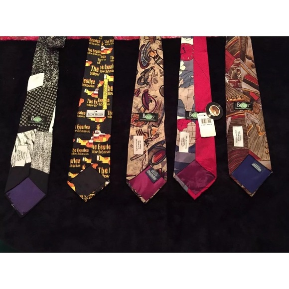 10 Beatles Ties+ 2 FREE BEATLES SUSPENDERS**RARE - Picture 2 of 8